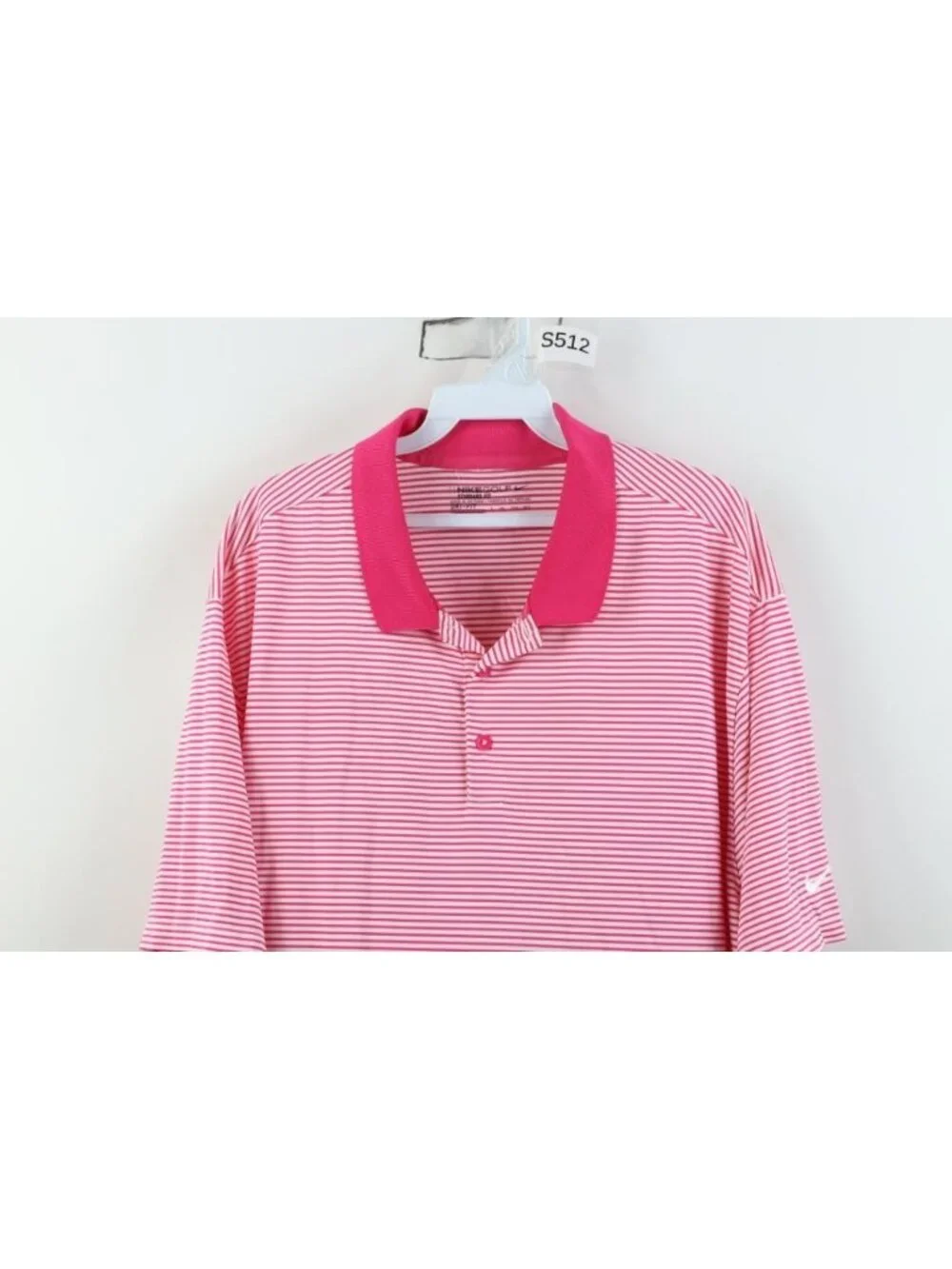 Nike Golf Mens 2XL XXL Performance Knit Striped Stretch Collared Golf Polo Shirt